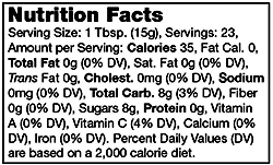 Product nutrion image
