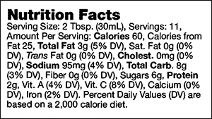 Nutrional Info