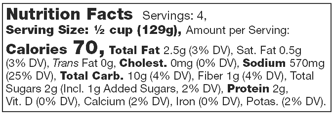 Product nutrion image