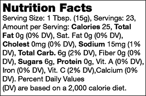 Nutrional Info