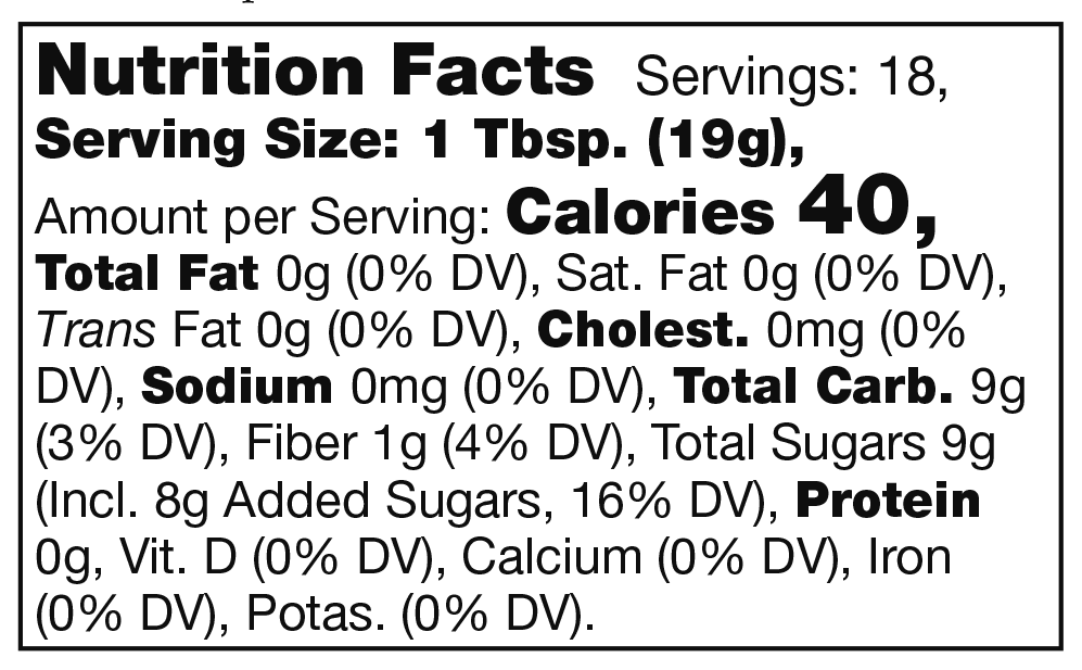 Product nutrion image