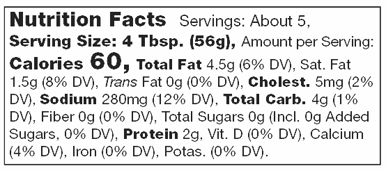 Product nutrion image