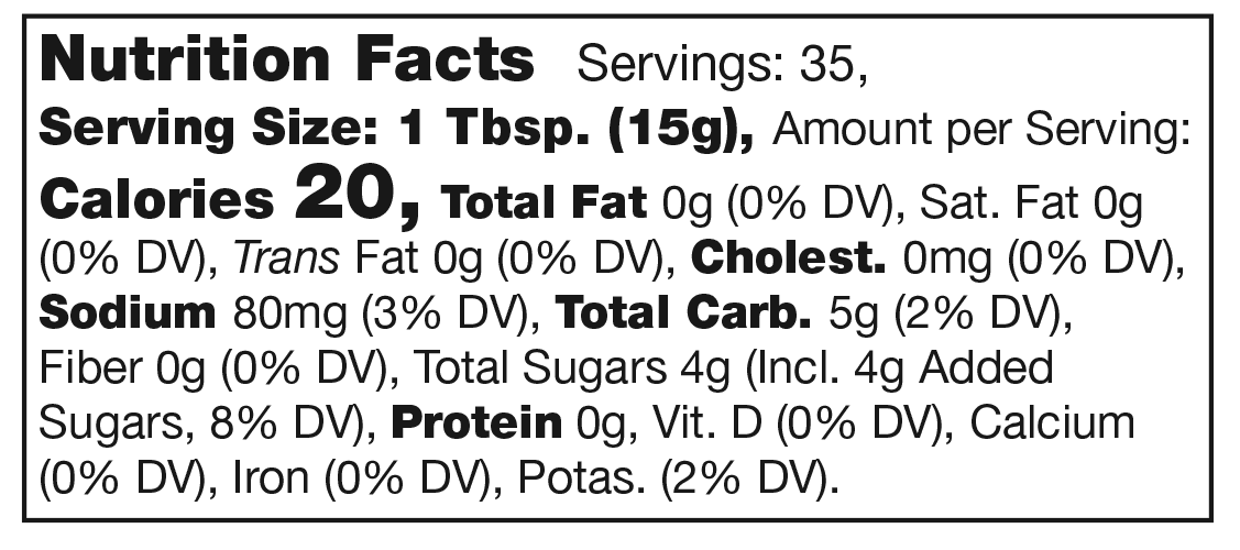 Product nutrion image