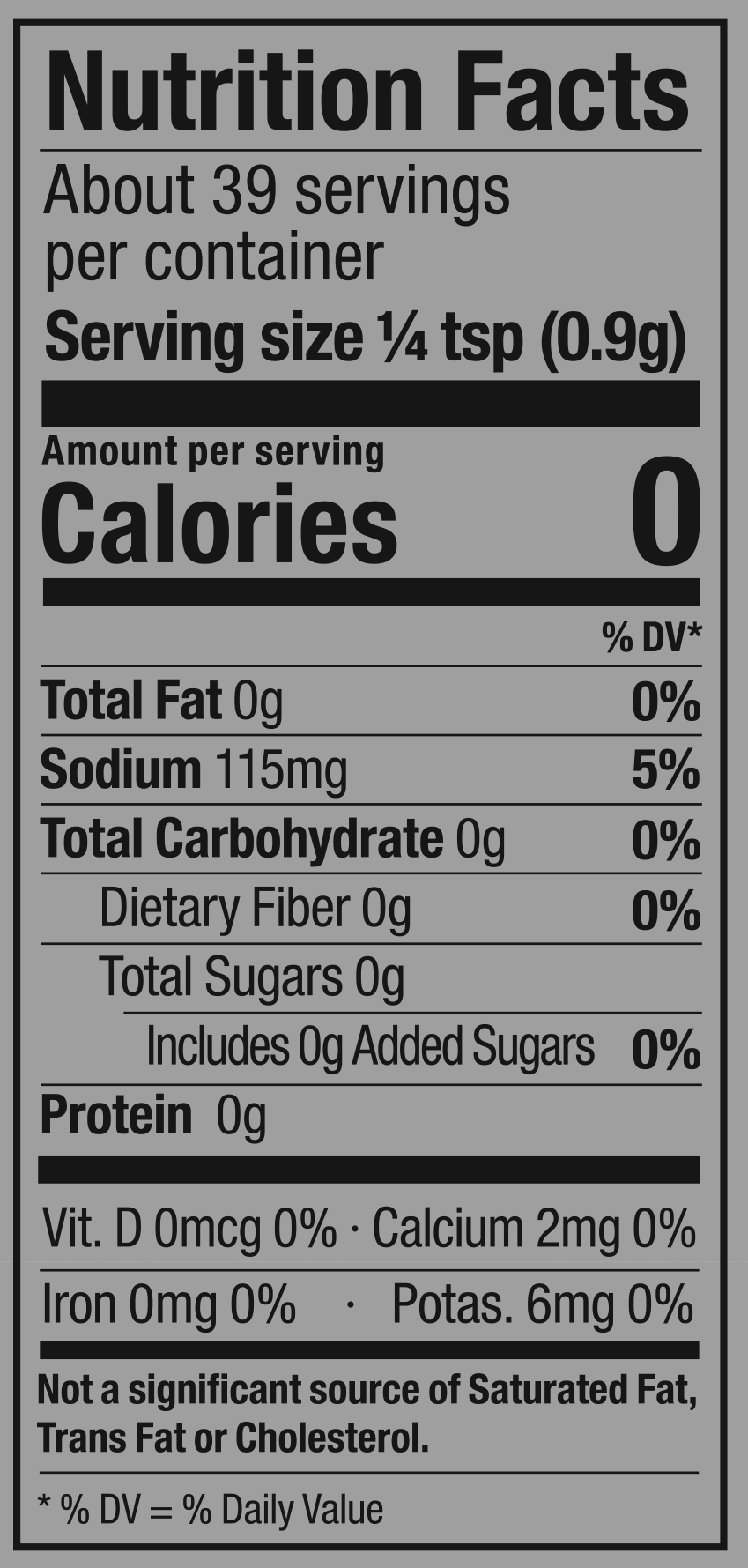 Product nutrion image