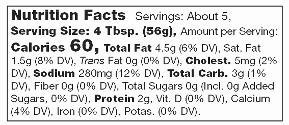 Product nutrion image