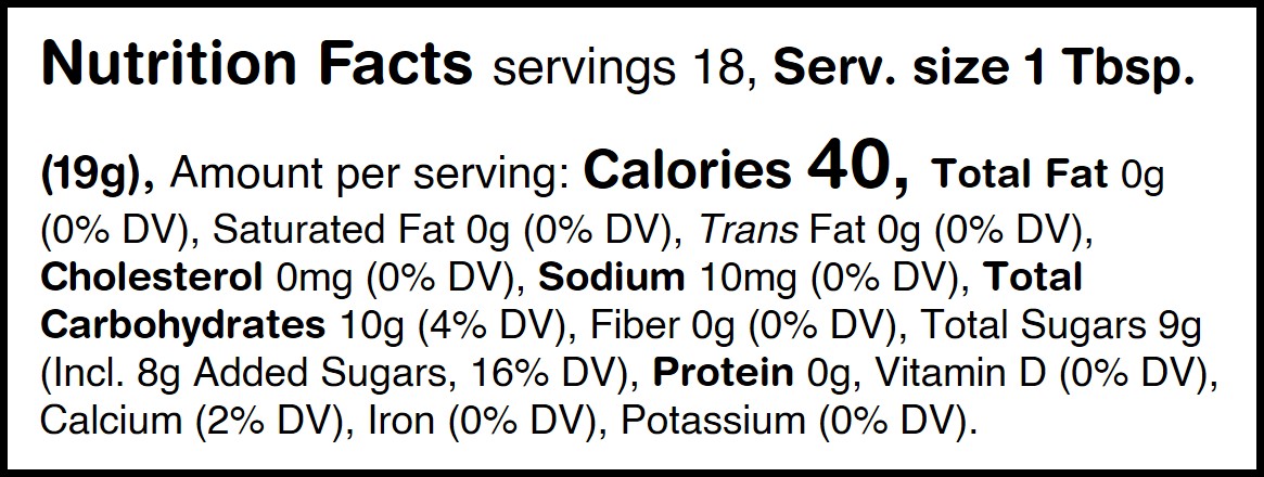 Product nutrion image