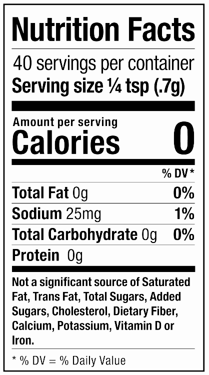 Product nutrion image