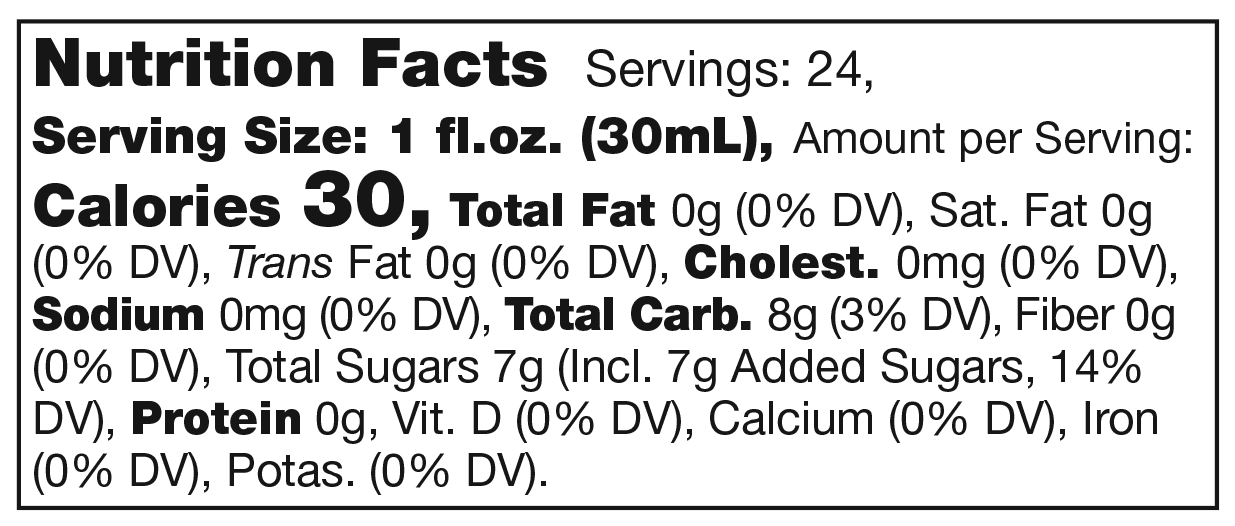 Product nutrion image