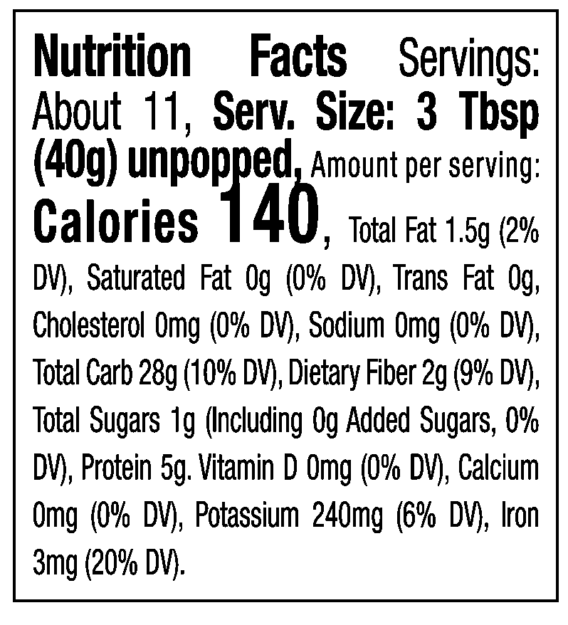 Product nutrion image