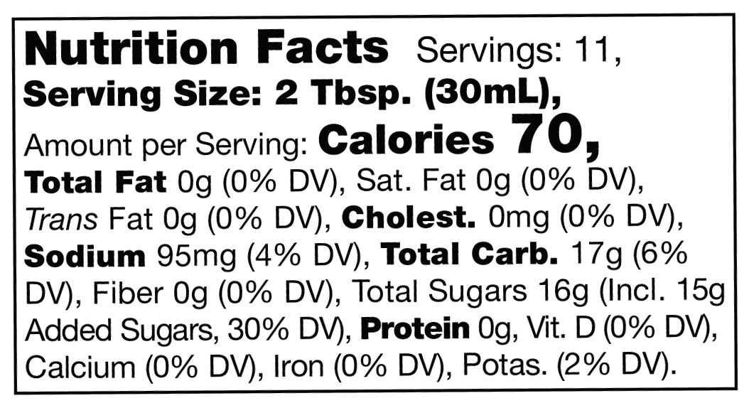 Product nutrion image