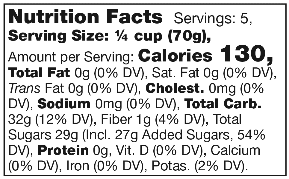 Product nutrion image