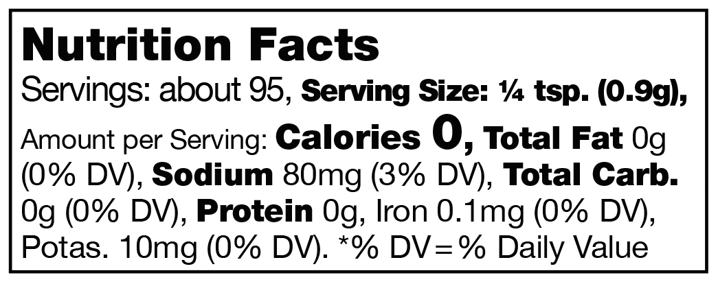 Product nutrion image