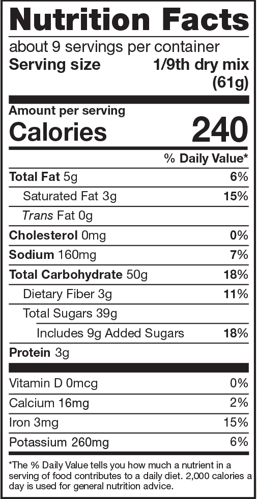 Product nutrion image