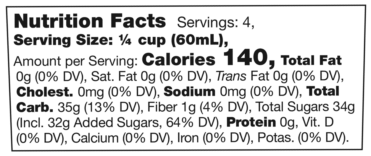 Product nutrion image