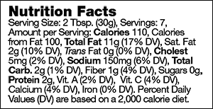 Product nutrion image