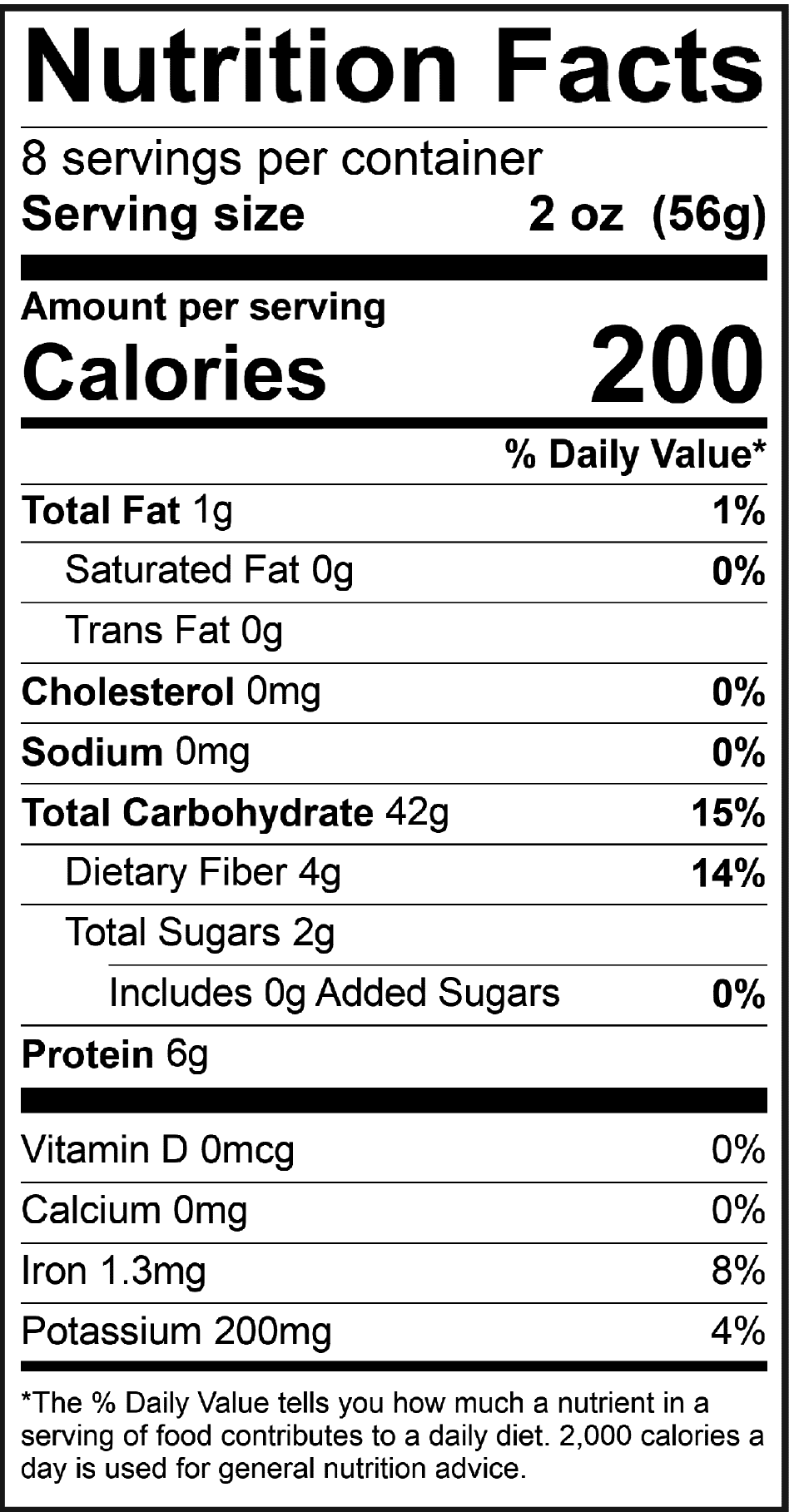 Product nutrion image