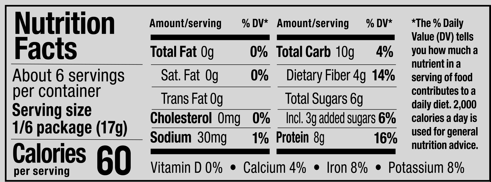 Product nutrion image