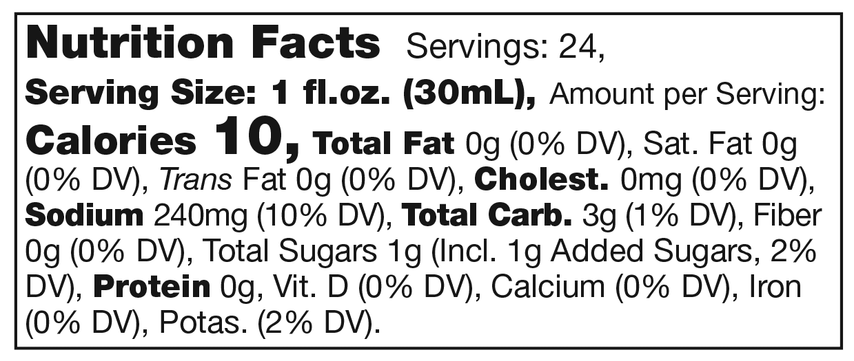 Product nutrion image