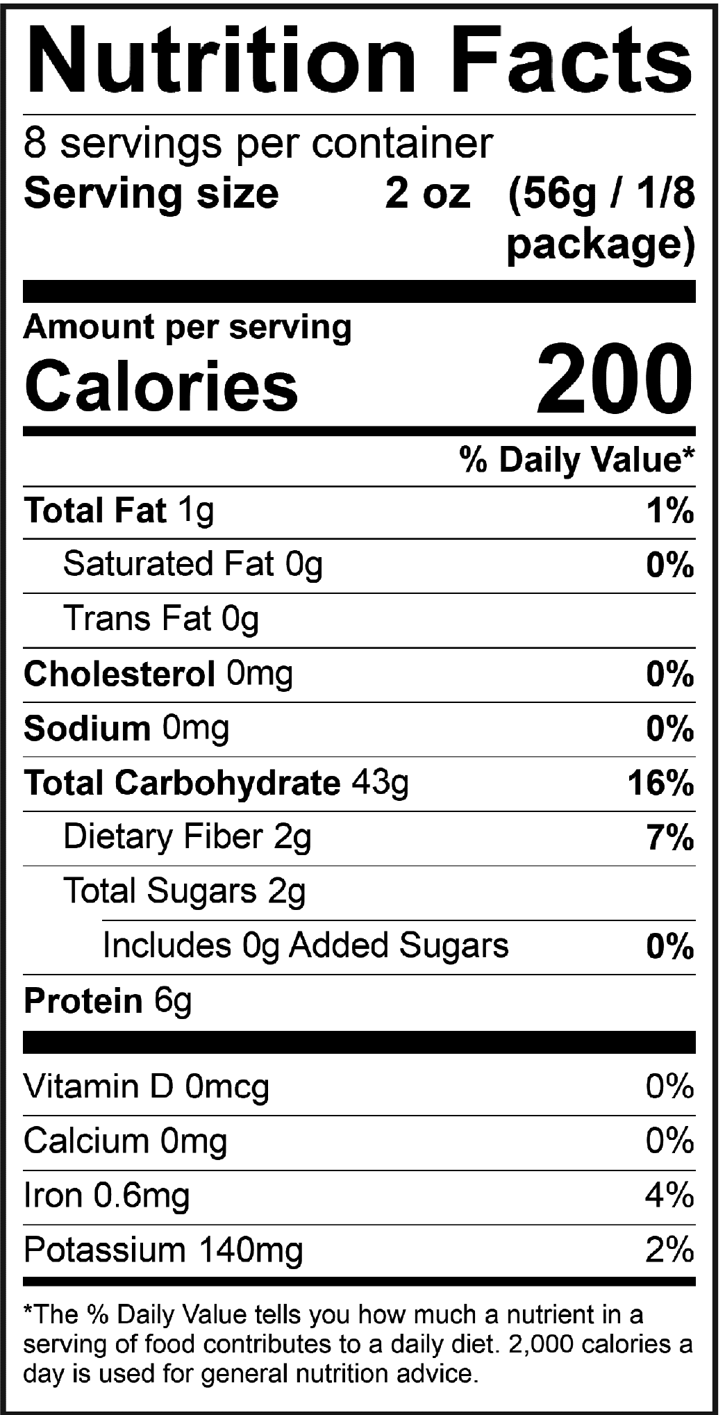 Product nutrion image