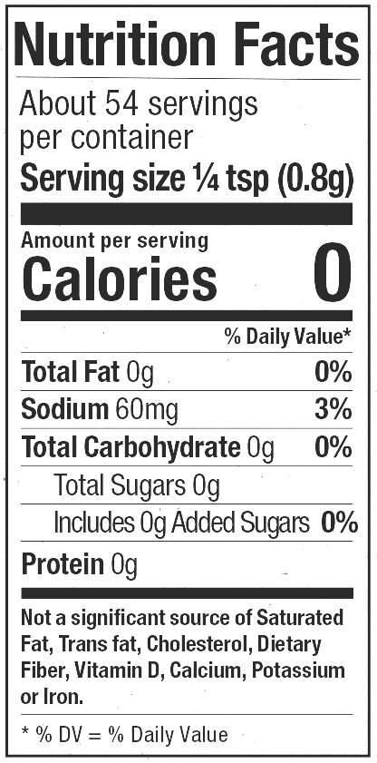 Product nutrion image