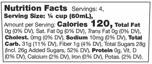Product nutrion image
