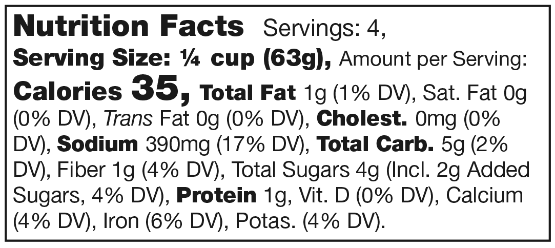 Product nutrion image