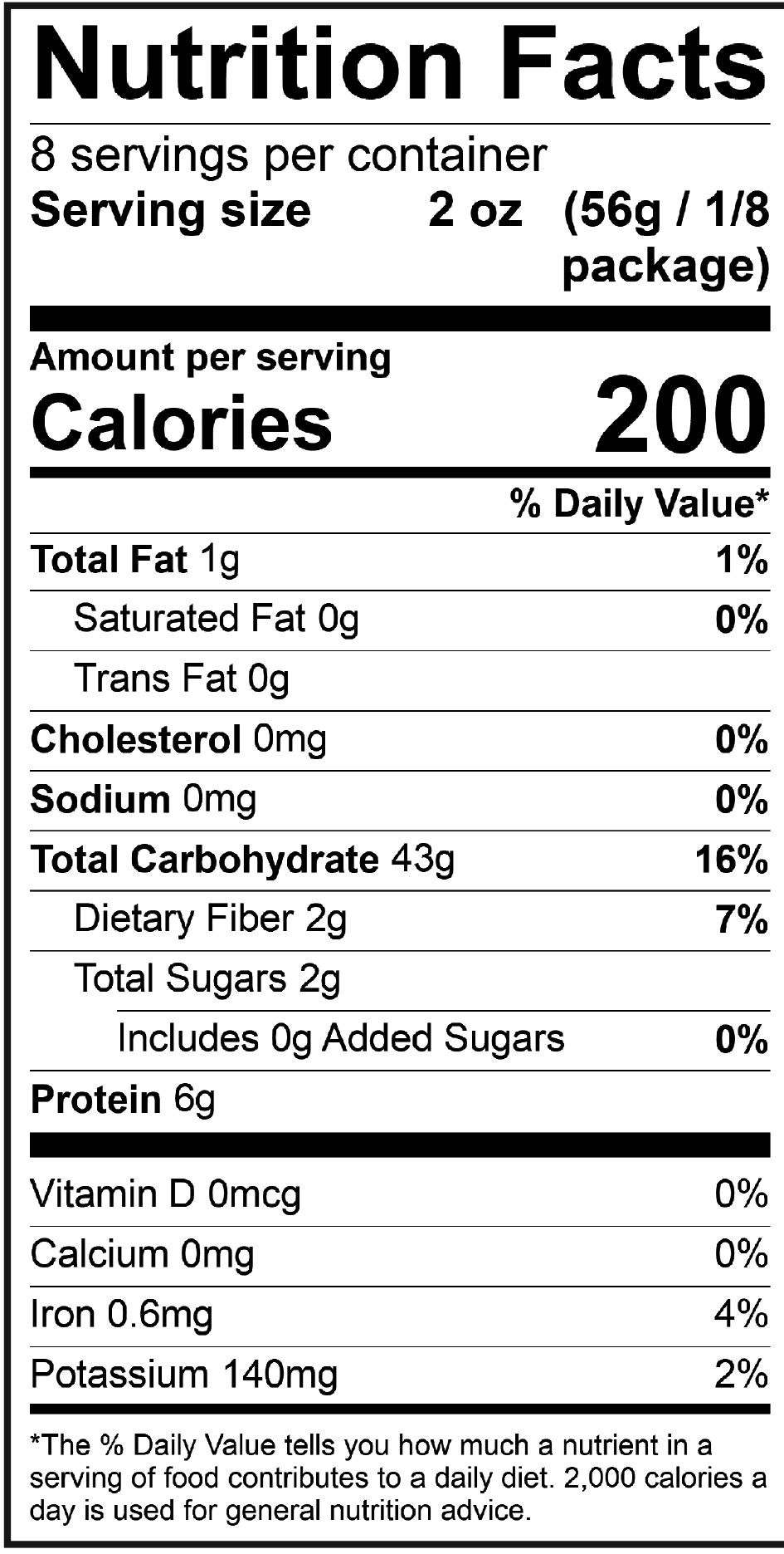 Product nutrion image