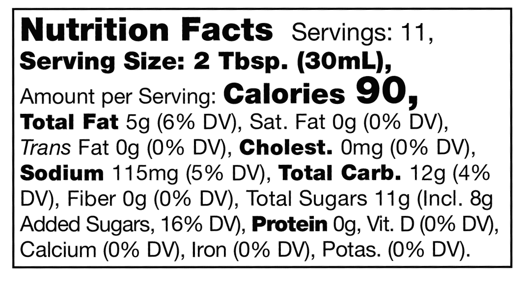 Product nutrion image