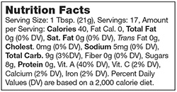 Product nutrion image