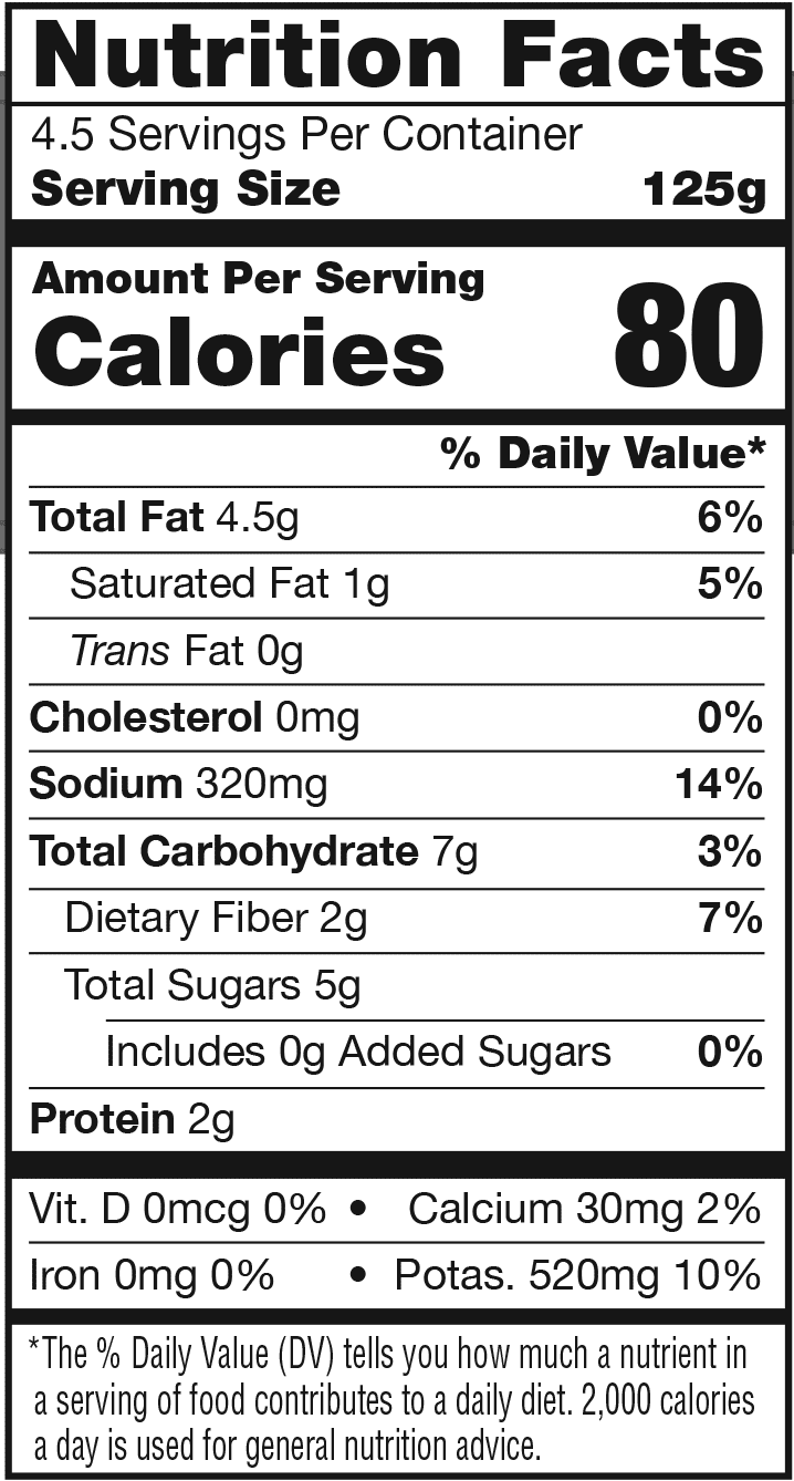 Product nutrion image