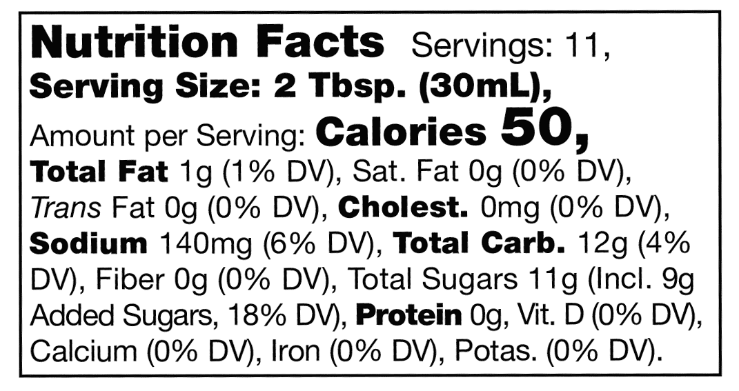 Product nutrion image