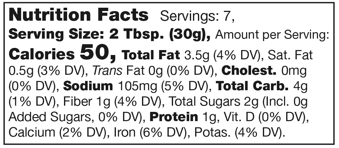 Product nutrion image