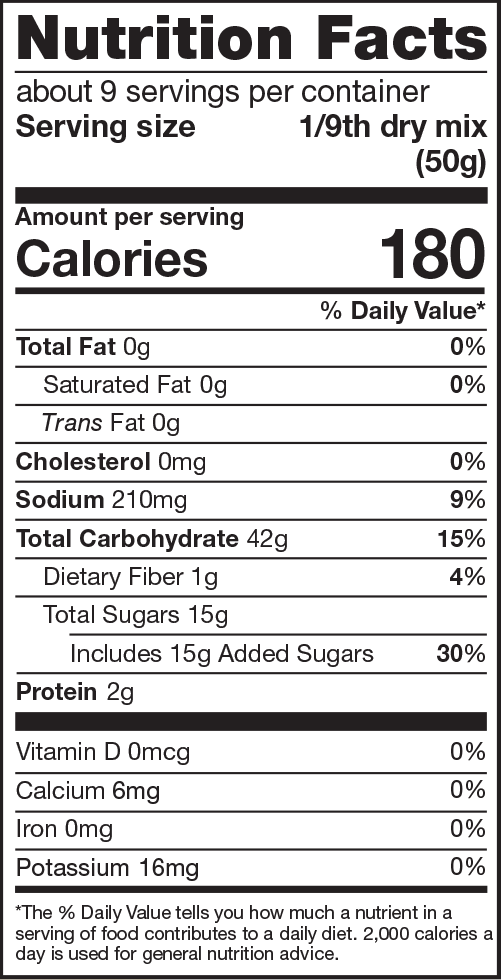 Product nutrion image