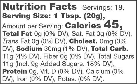 Product nutrion image