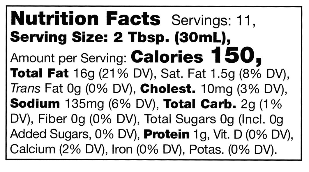 Product nutrion image