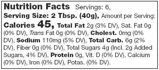 Product nutrion image