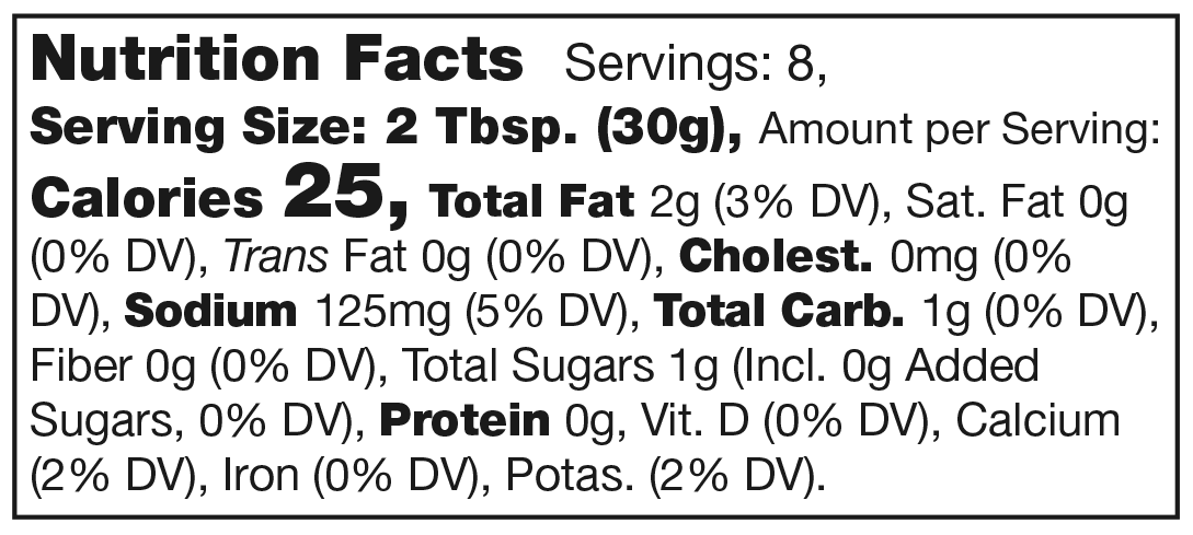 Product nutrion image