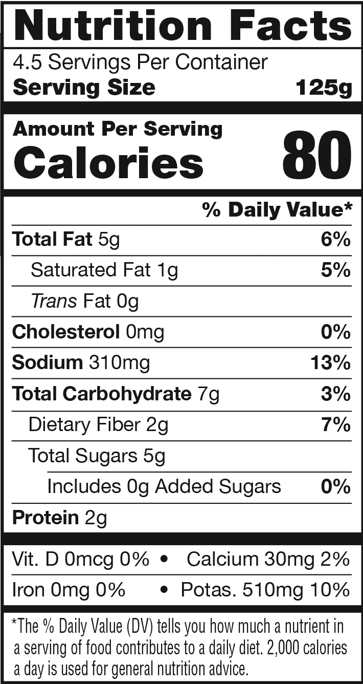 Product nutrion image
