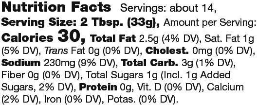 Product nutrion image