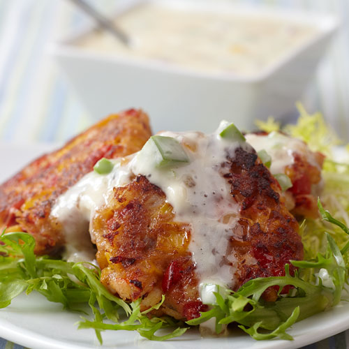 Lobster Cakes with Lemon Pear Tartar Sauce Stonewall Kitchen